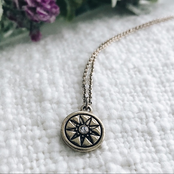 Necklace 16”-19” Sun/Compass Simple Necklace - Picture 4 of 10